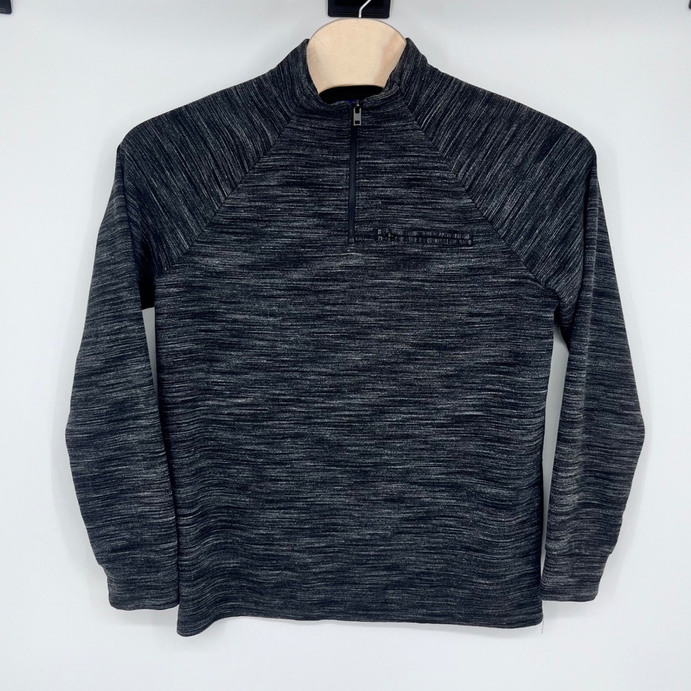 Apt 9 Quarter‎ Zip Pullover Men Large Black Space Dye Gorpcore Techwear Casual